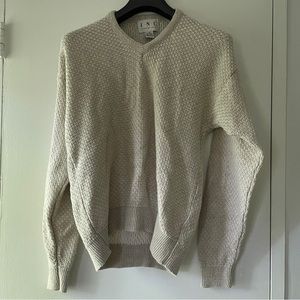 Macy's INC International Concept Beige Sweater 90s Vintage Grandpa - Siz…
